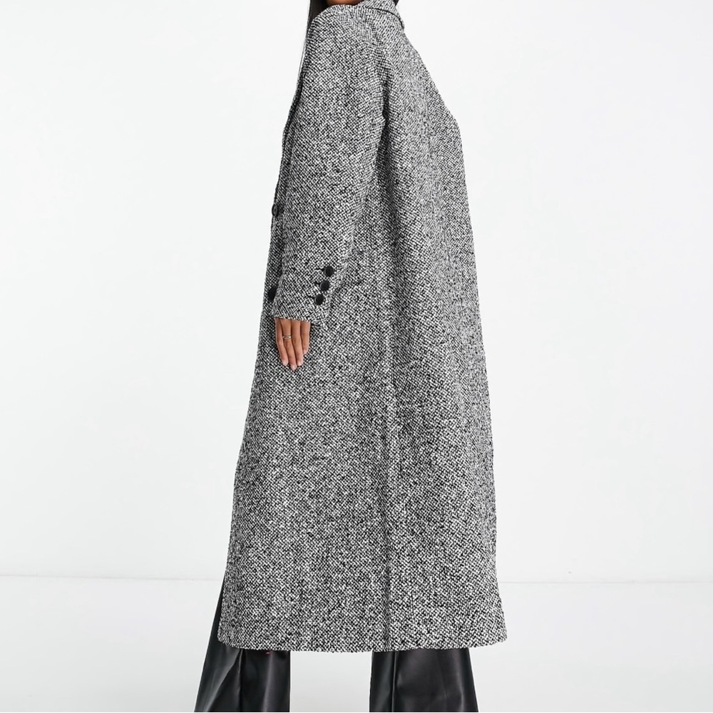 ASOS • Salt and Pepper Coat - Picture 3 of 10
